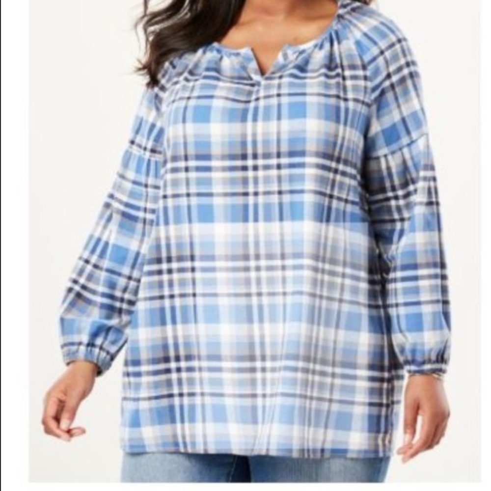 NWT 18/20 cotton flannel long sleeve tunic